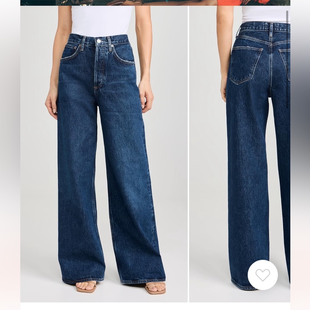 Agolde Indigo Wide Leg Jeans